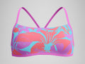 Speedo - Women's Club Training Printed Cross Back Bikini Top Pink/Green image 0