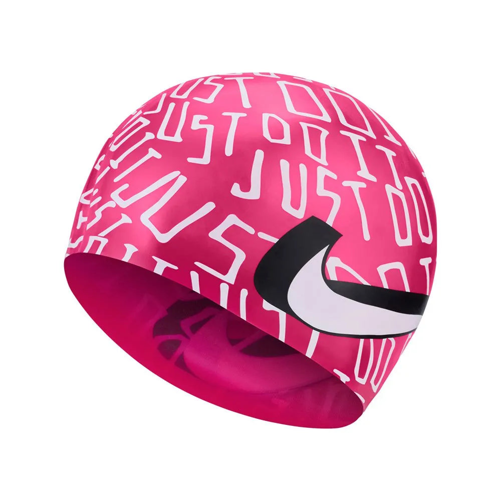 Nike - Just Do It Silicone Swim Cap - Pink Scribble image 0