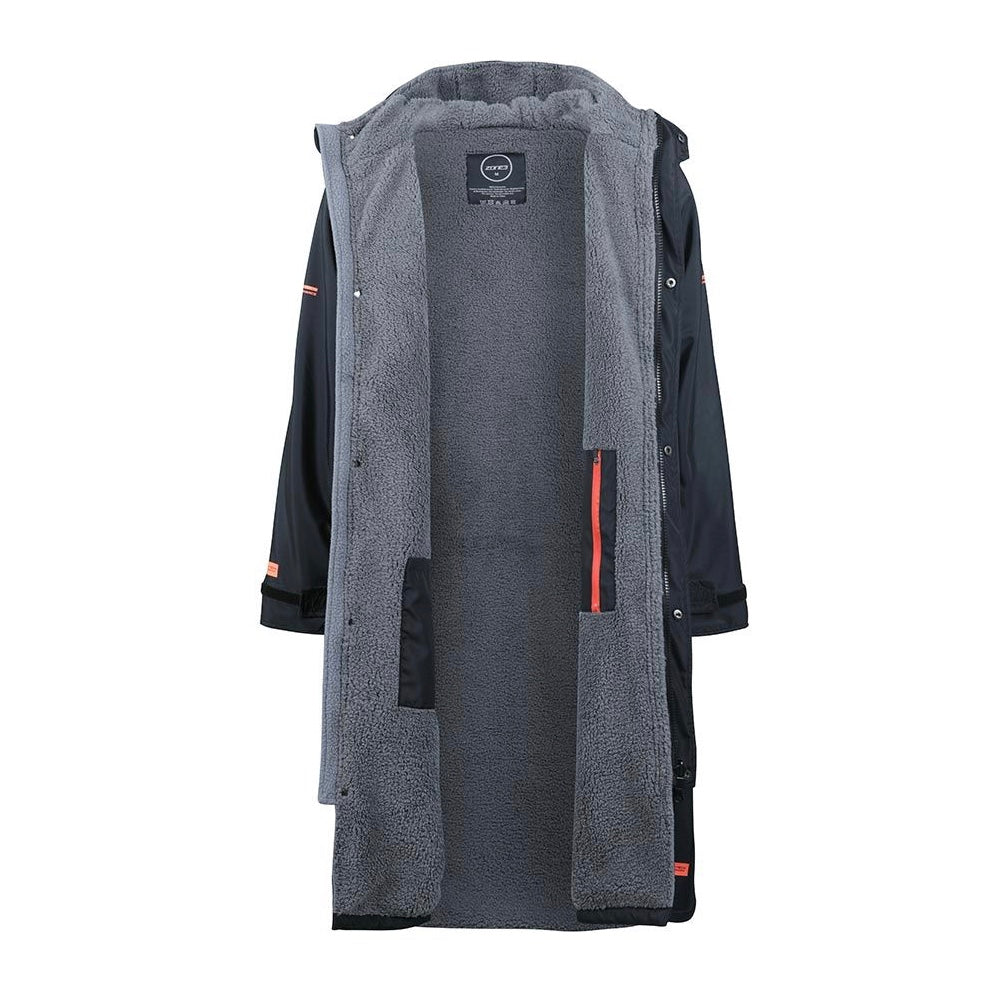 ZONE 3 HEAT-TECH CHANGING ROBE - Black / Grey/ Orange image 4