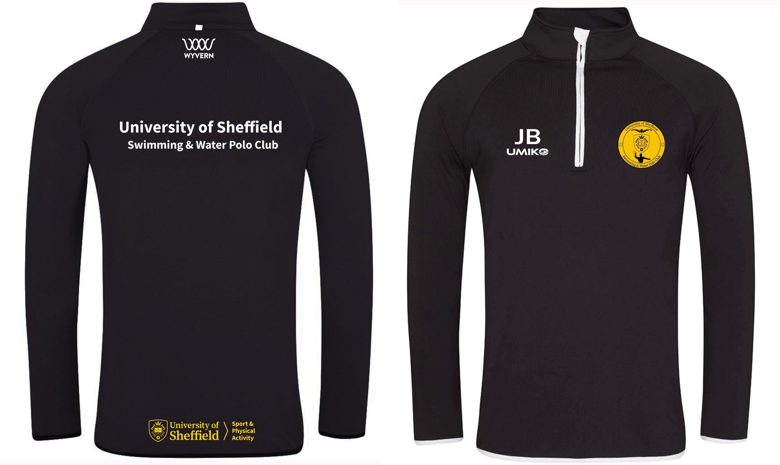 Sheffield Uni Swimming & Water Polo Half zip sweat top - Unisex image 0