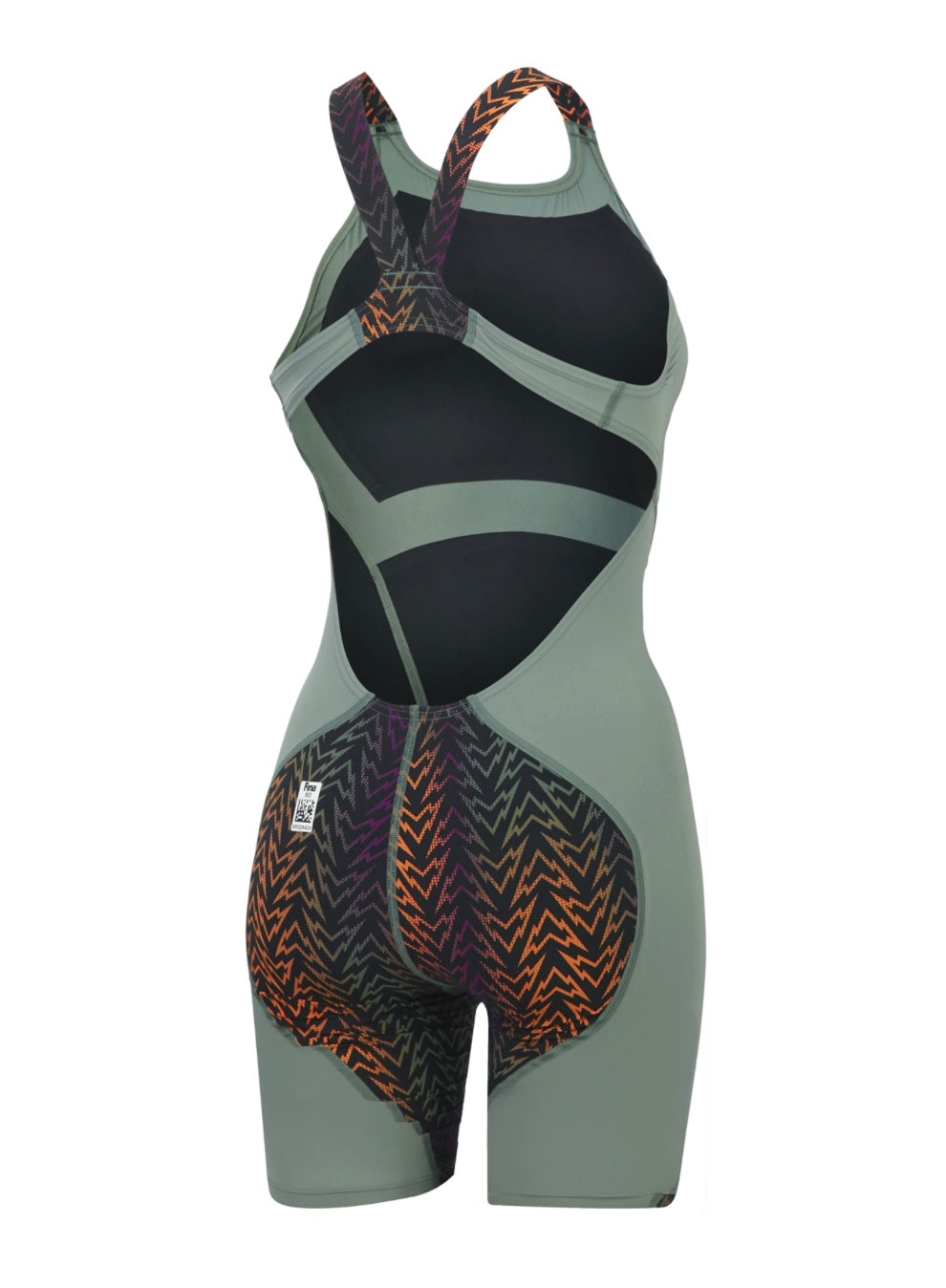 Speedo - Women's Fastskin LZR Ignite Kneeskin - Green/Orange image 2