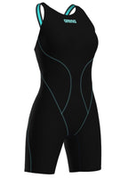 Arena Powerskin Impulso Openback Kneesuit - Black / Teal image 6