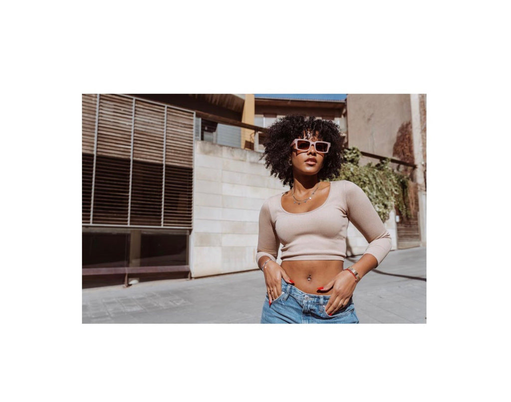 Bads- Sunglasses- Transparent beige  & Brown gradient lens image 3