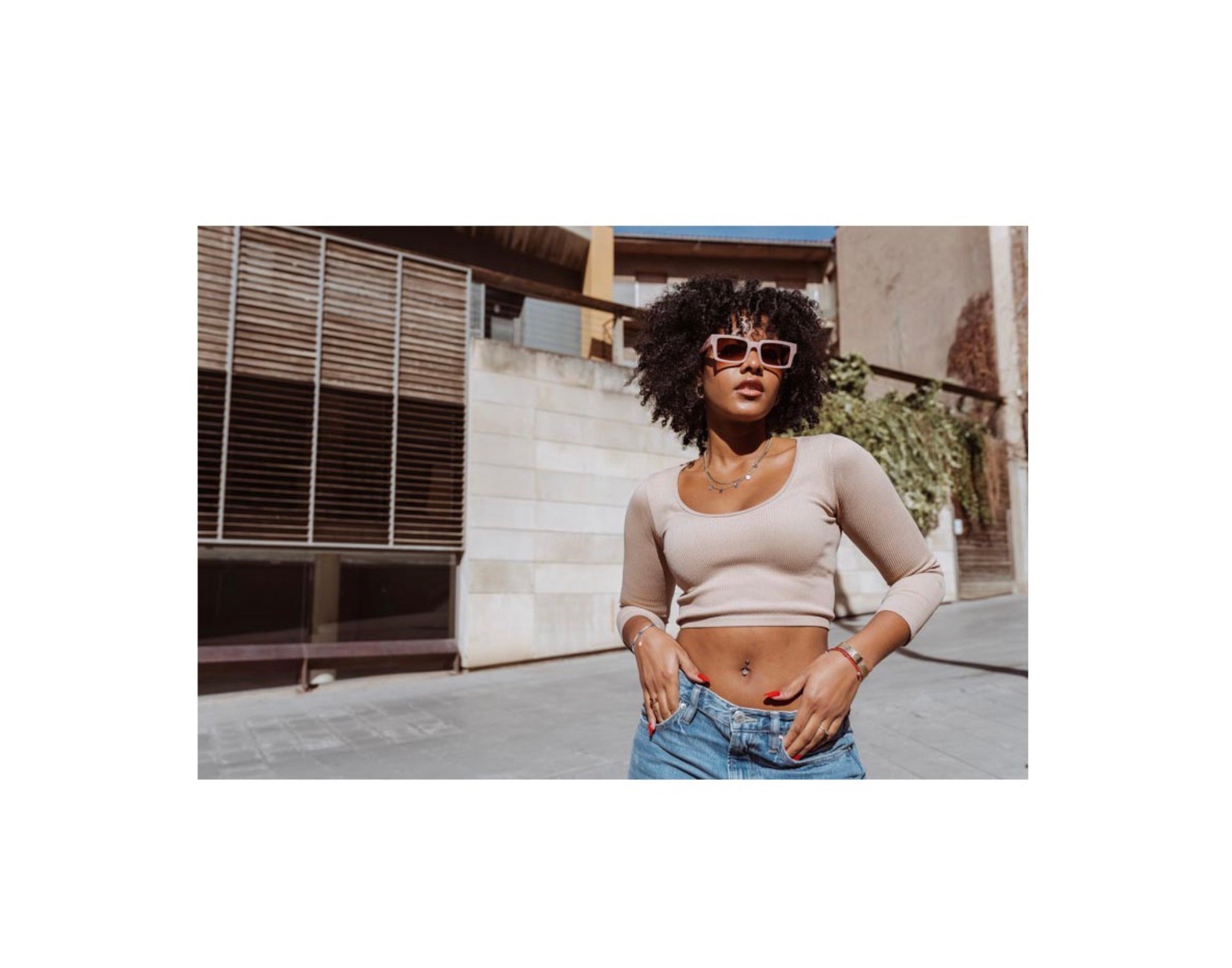 Bads- Sunglasses- Transparent beige  & Brown gradient lens image 3