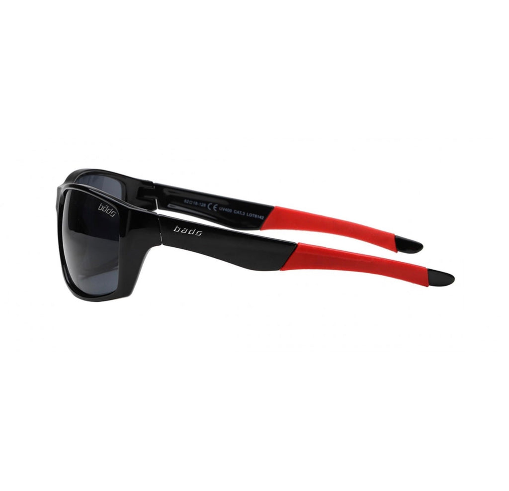 Bads- Sports Sunglasses - Black-red & grey lens image 1