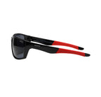 Bads- Sports Sunglasses - Black-red & grey lens image 1