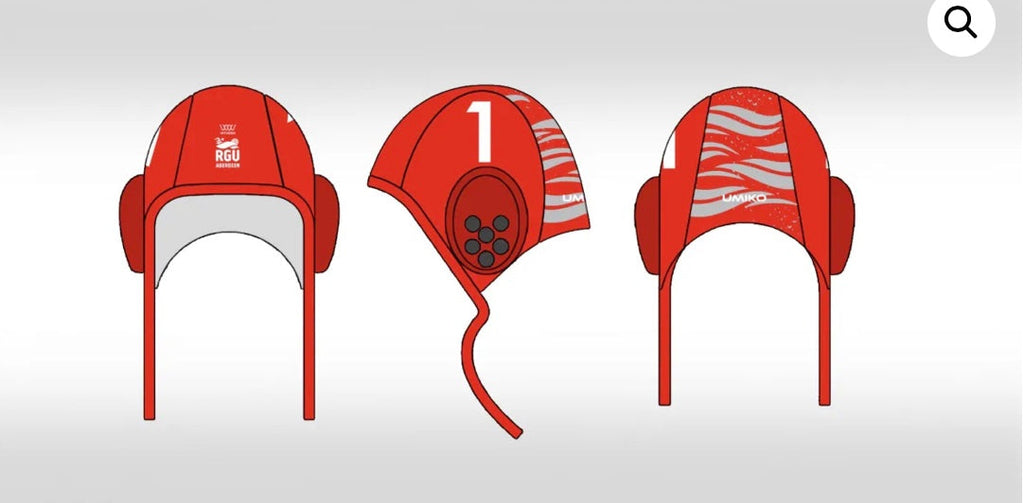 RGU Aberdeen Uni – Set of 26 Waterpolo caps image 2