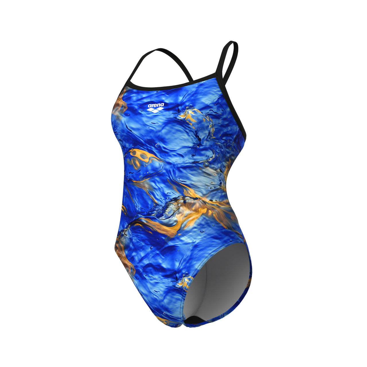 Arena Womens Challenge Back Swimsuit - Gold Leaves image 7