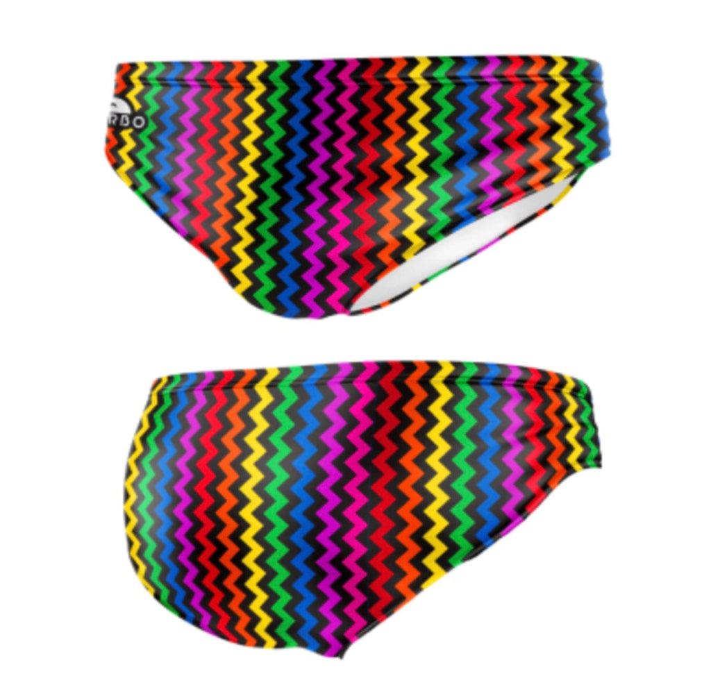 Turbo - WATERPOLO Trunks - Rainbow Zig Zag image 0