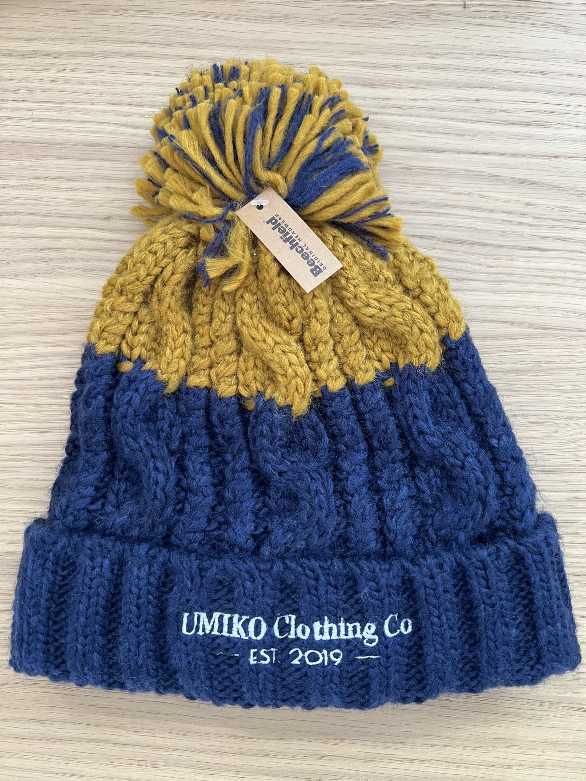Umiko Clothing Co - Apres Beanie Navy / Mustard image 0
