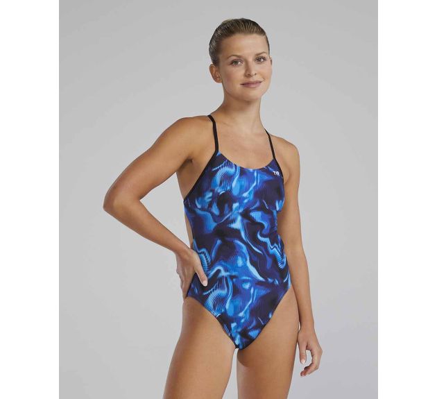 TYR Durafast One Cutoutfit Swimsuit - Waveform image 0