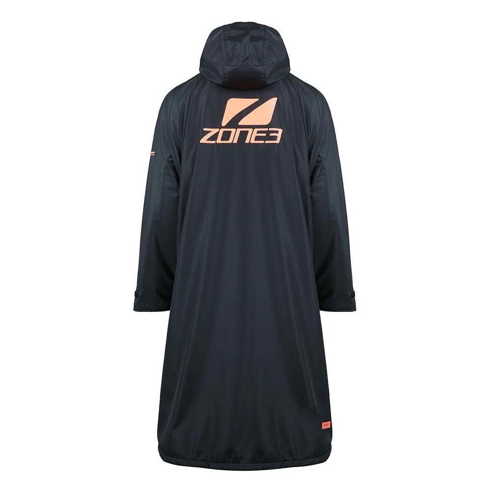 ZONE 3 HEAT-TECH CHANGING ROBE - Black / Grey/ Orange image 3