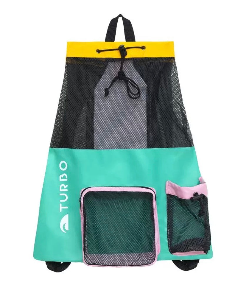PRO MESH BAG WITH POCKETS (60X50) 28-30 L- Turbo- Green/ Pink image 0