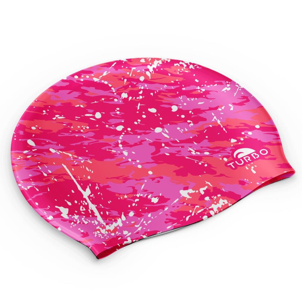 Turbo Silicone Swim Cap - Net Pink