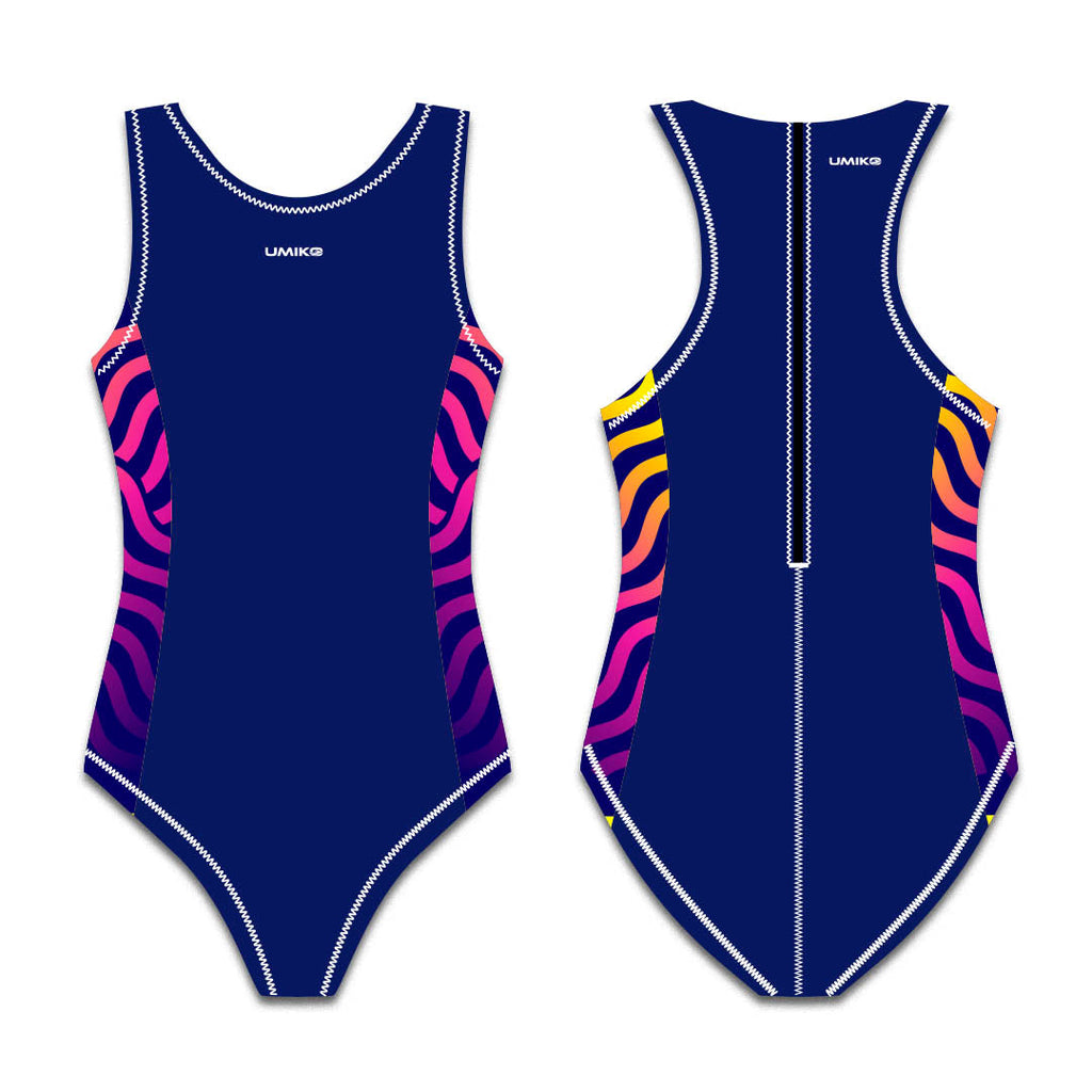 Comfy Skinz Side Panel – Water Polo Costume- Umiko - Blue / Pink / Yellow image 3