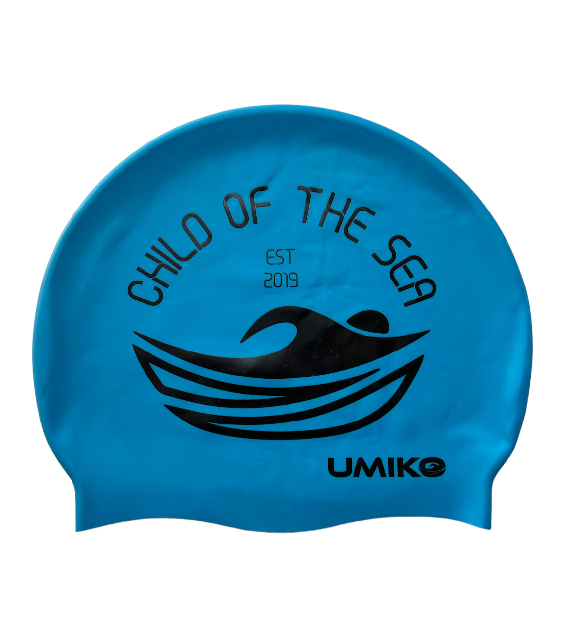New Umiko Silicone swim Cap - 'Child of the Sea' - Teal image 0