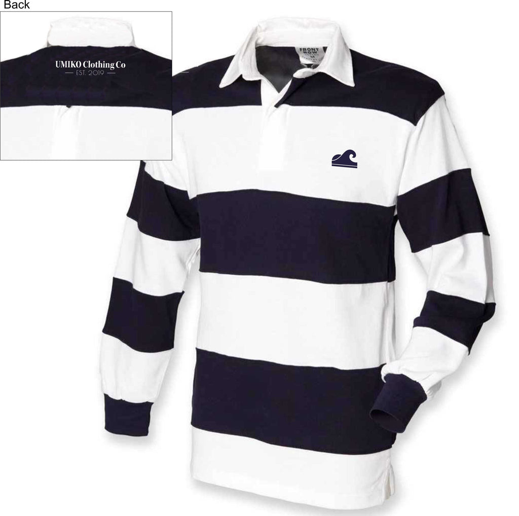 Rugby Shirt - Sewn Striped Wave design image 2