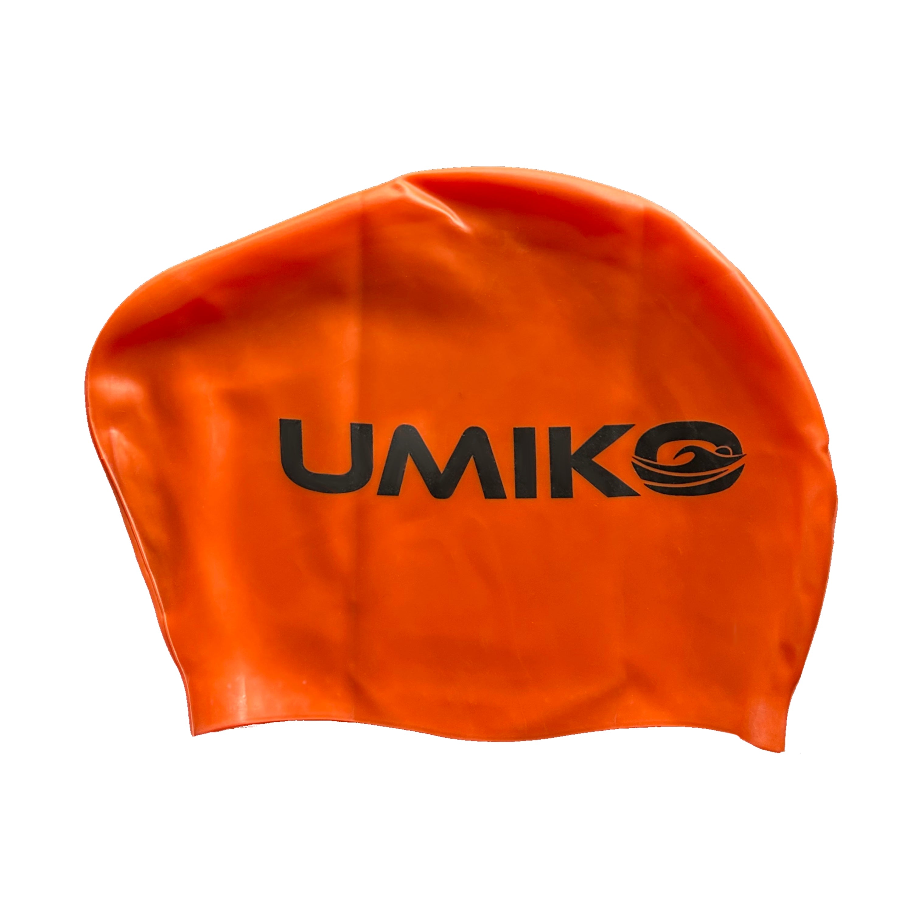 Umiko - Long Hair Silicone Swim Cap - Orange