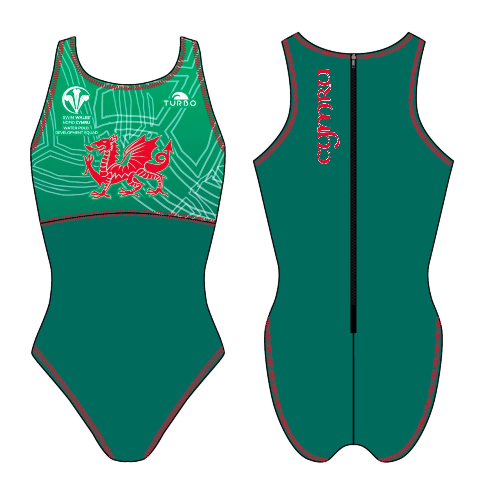 Wales Junior Women - Water Polo Hybrid Costume - Turbo