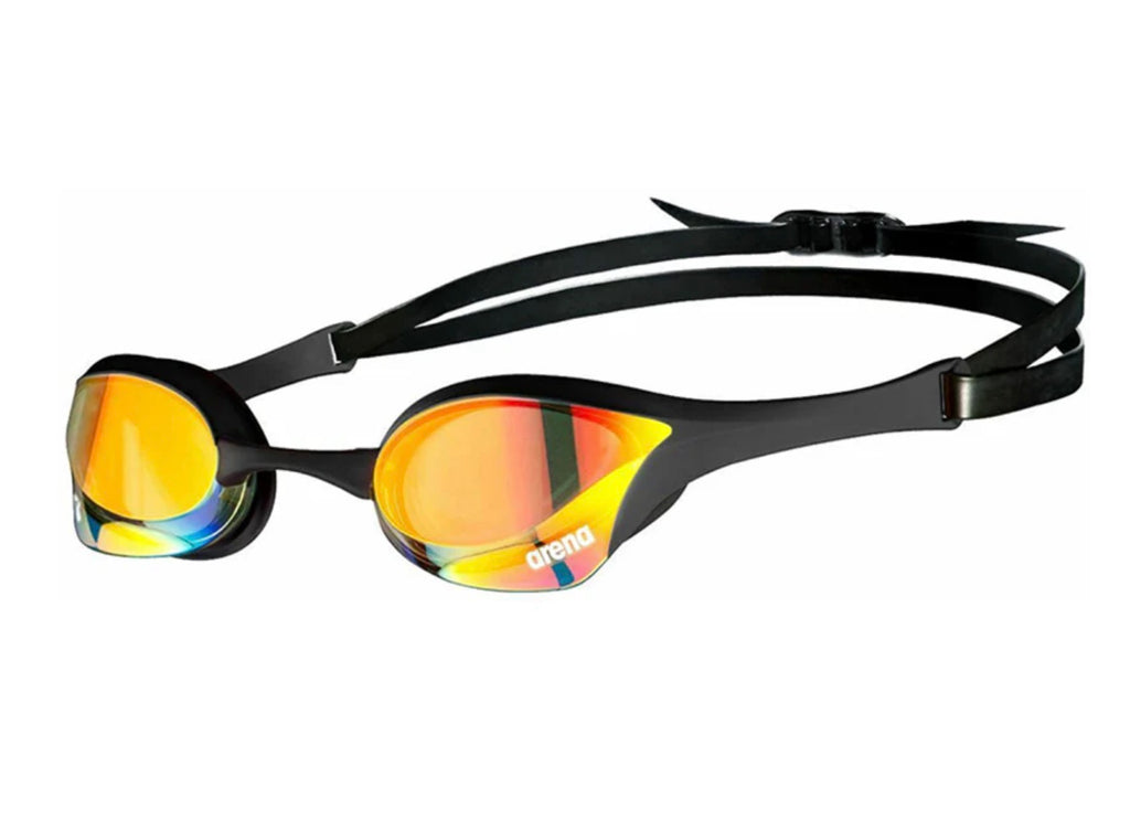 Arena Cobra Ultra Swipe Mirror Goggles- Yellow Copper/Black