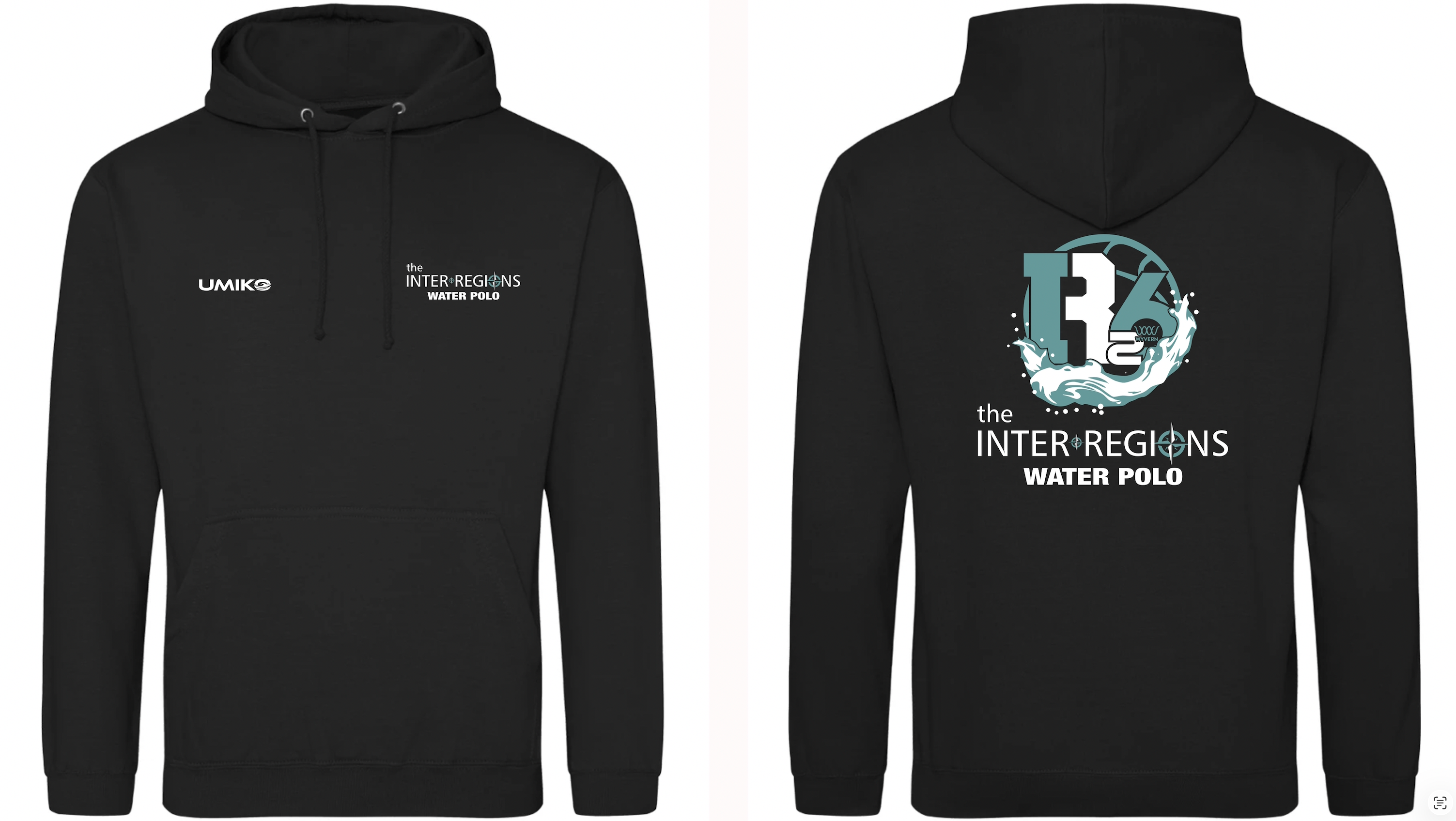 New 2026 – Inter Regions Water Polo – Cotton Hoodie - Black