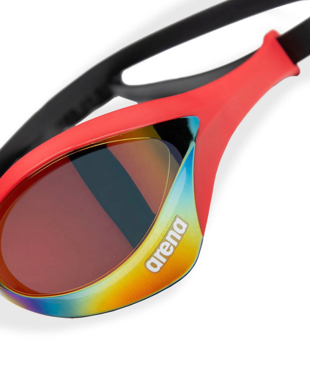 Arena Cobra Ultra Swipe Mirror - Gold/ Red