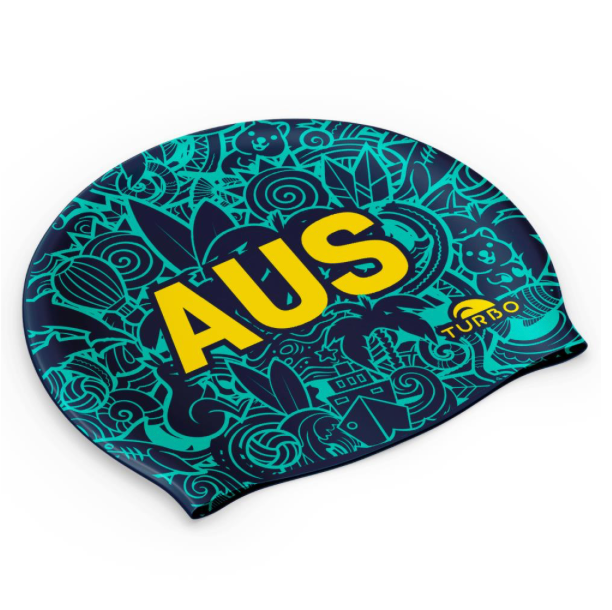 Turbo Silicone Swim Cap - Aus Fun