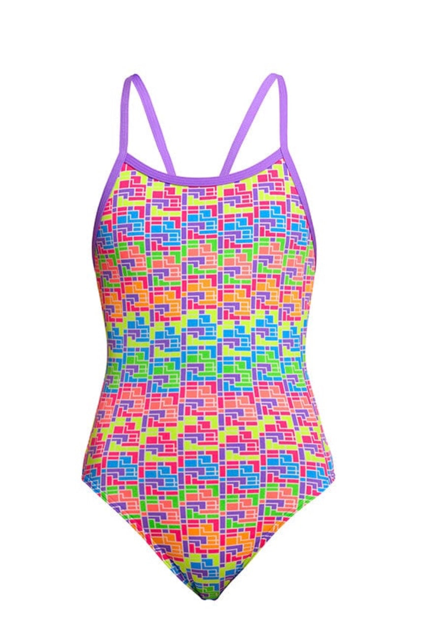 Funkita - Jig Jag - Girls Eco Single Strap One Piece