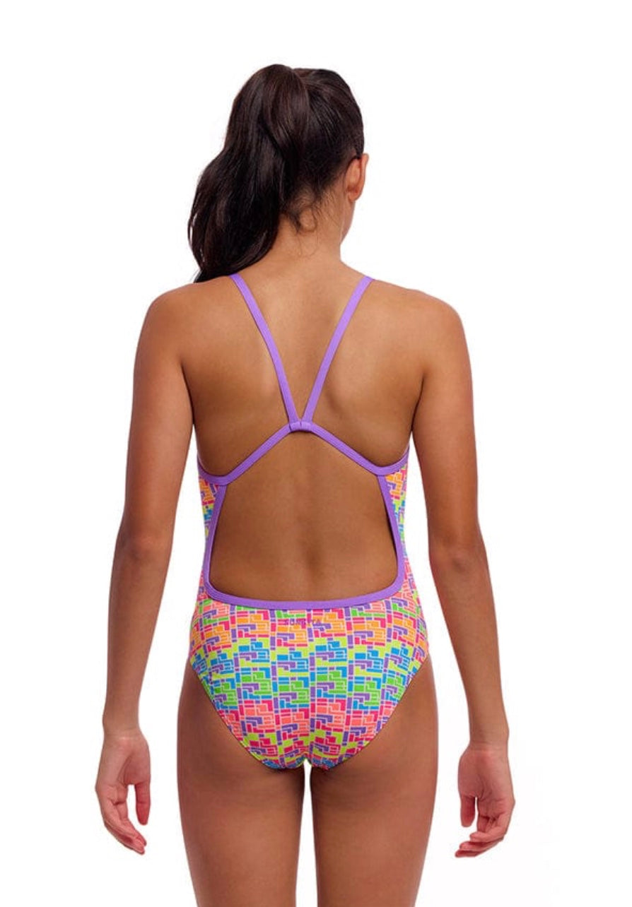 Funkita - Jig Jag - Girls Eco Single Strap One Piece