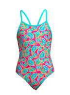 Funkita - Planted Pink - Girls Eco Diamond Back One Piece