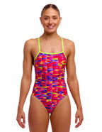 Funkita - Wriggle Walls - Ladies Eco Tie Me Tight One Piece