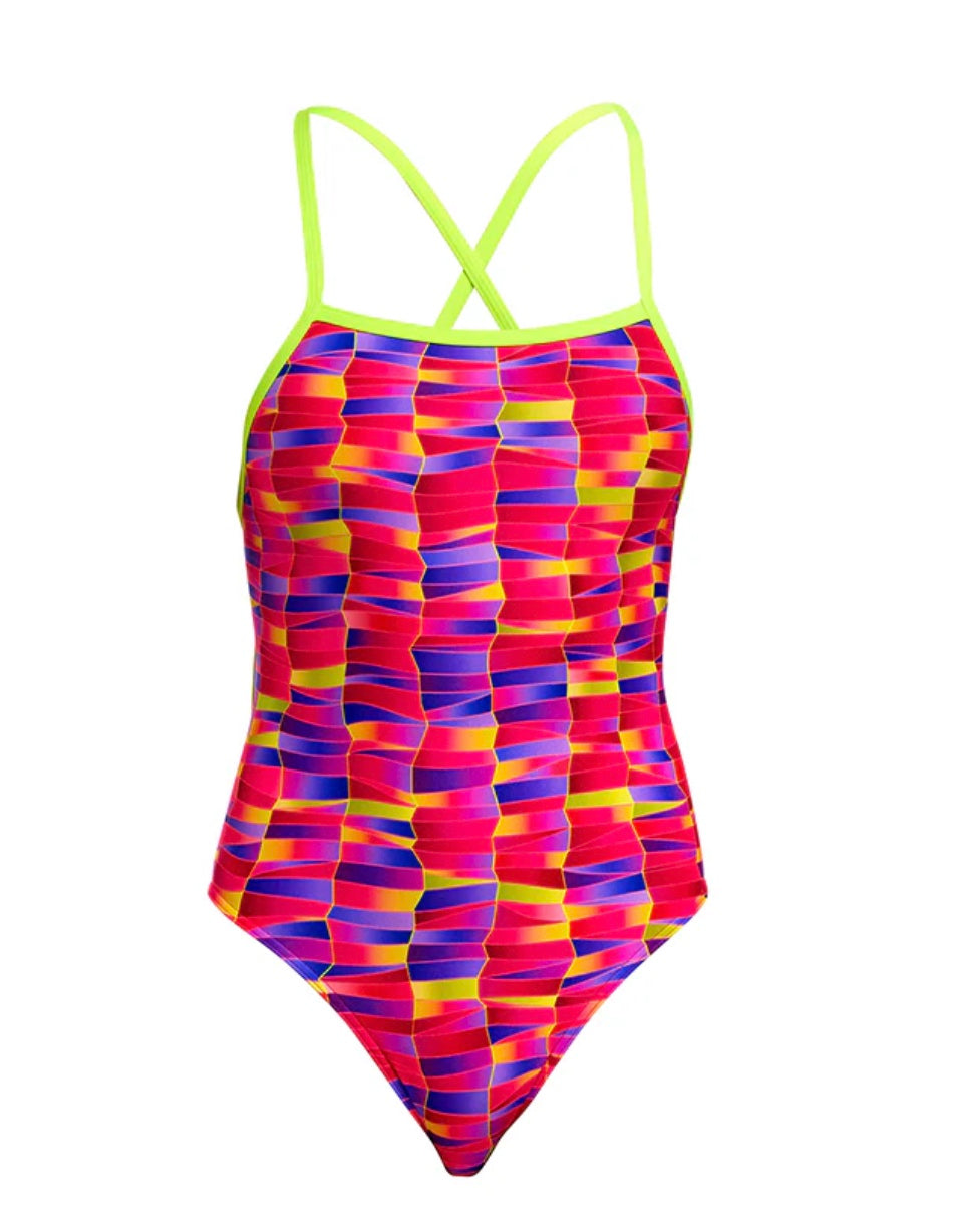 Funkita - Wriggle Walls - Ladies Eco Tie Me Tight One Piece
