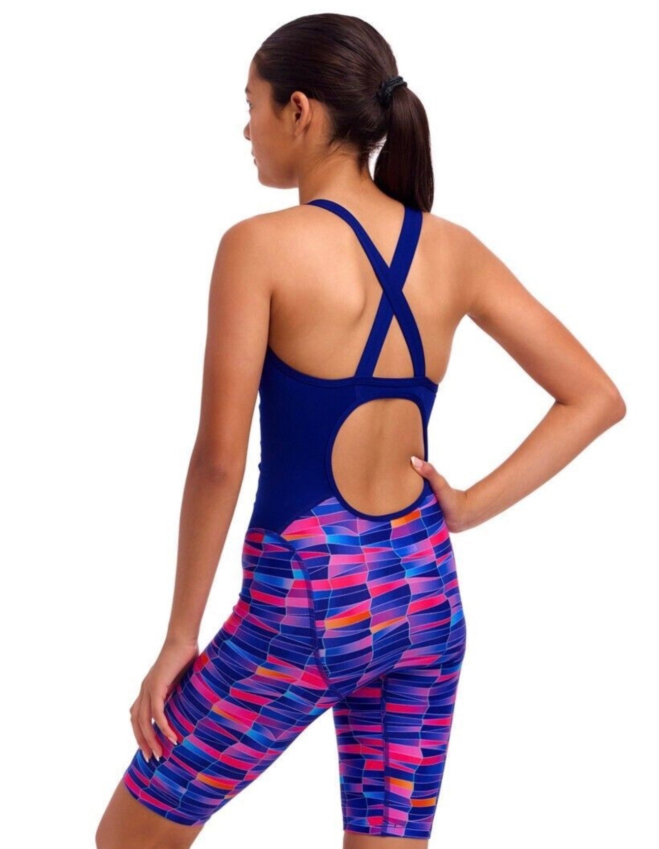 Funkita - Warped Waves - Girls Eco Fast Training One Piece