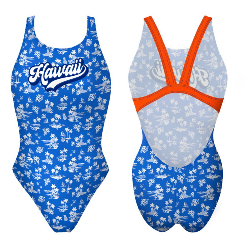 Turbo - Wide strap Swimming costume - Vintage Hawaii