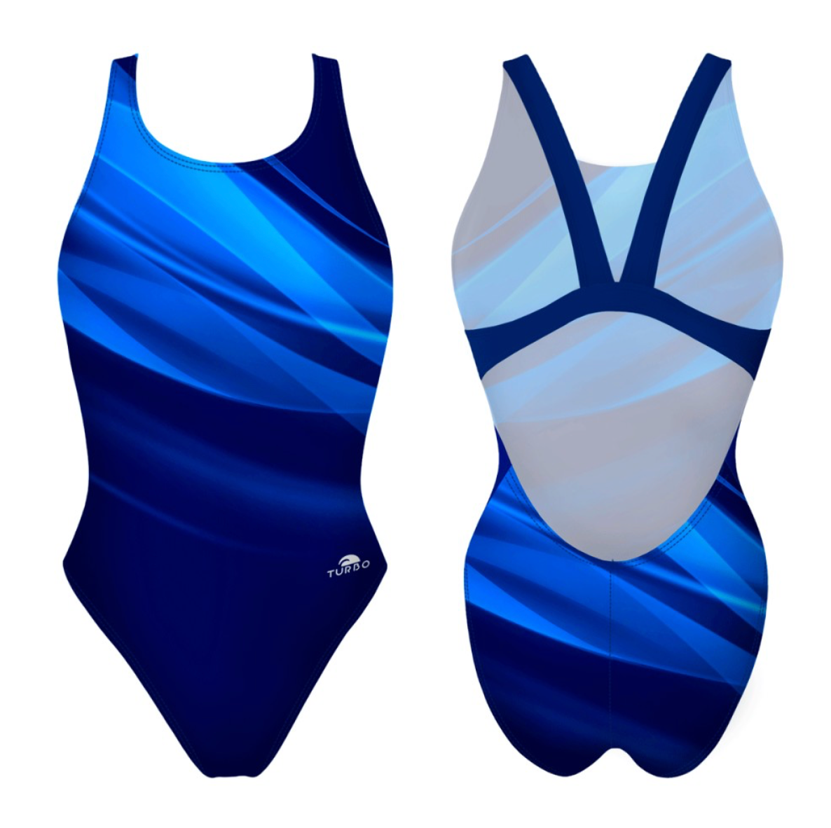 Turbo - Wide strap Swimming costume - Luminous Waves