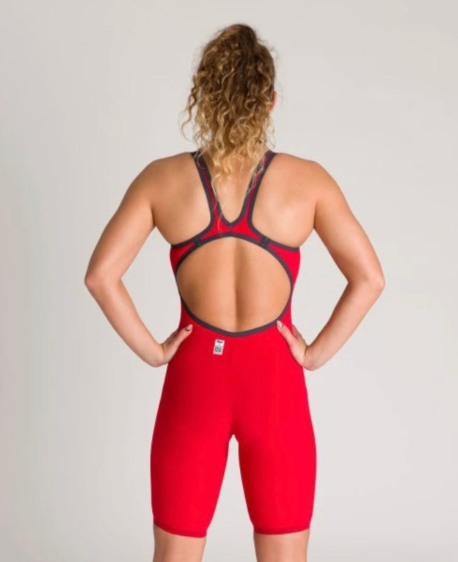 Arena - Women's Powerskin Carbon-AIR² Open Back - Red-Blue