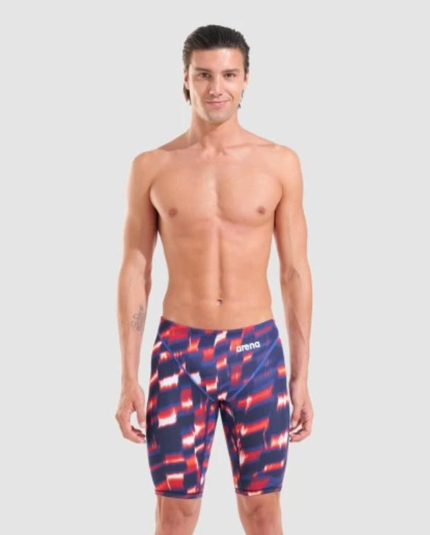 Arena Men's Powerskin ST Next Aqua Gleam Jammer - Red/White/Blue