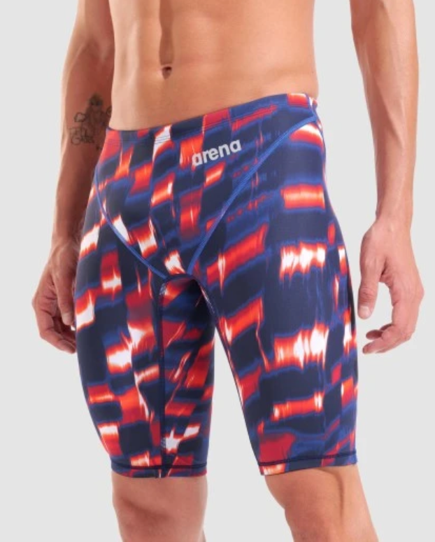 Arena Men's Powerskin ST Next Aqua Gleam Jammer - Red/White/Blue