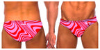 New 2026 - Water Polo Trunks - Umiko Wavy - Red / Pink