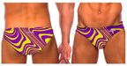 New 2026 - Water Polo Trunks - Umiko Wavy - Purple / Yellow