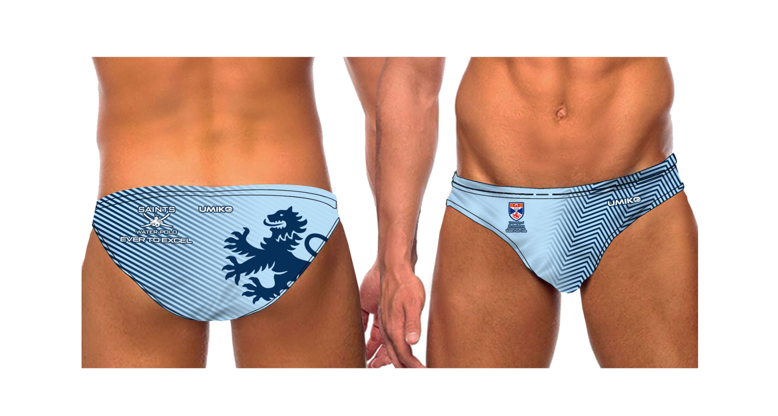 St Andrews Water Polo - Boy's / Men's Water Polo Trunks - Light Blue