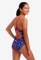 Funkita - Muscle Mad  - Girls Eco Diamond Back One Piece