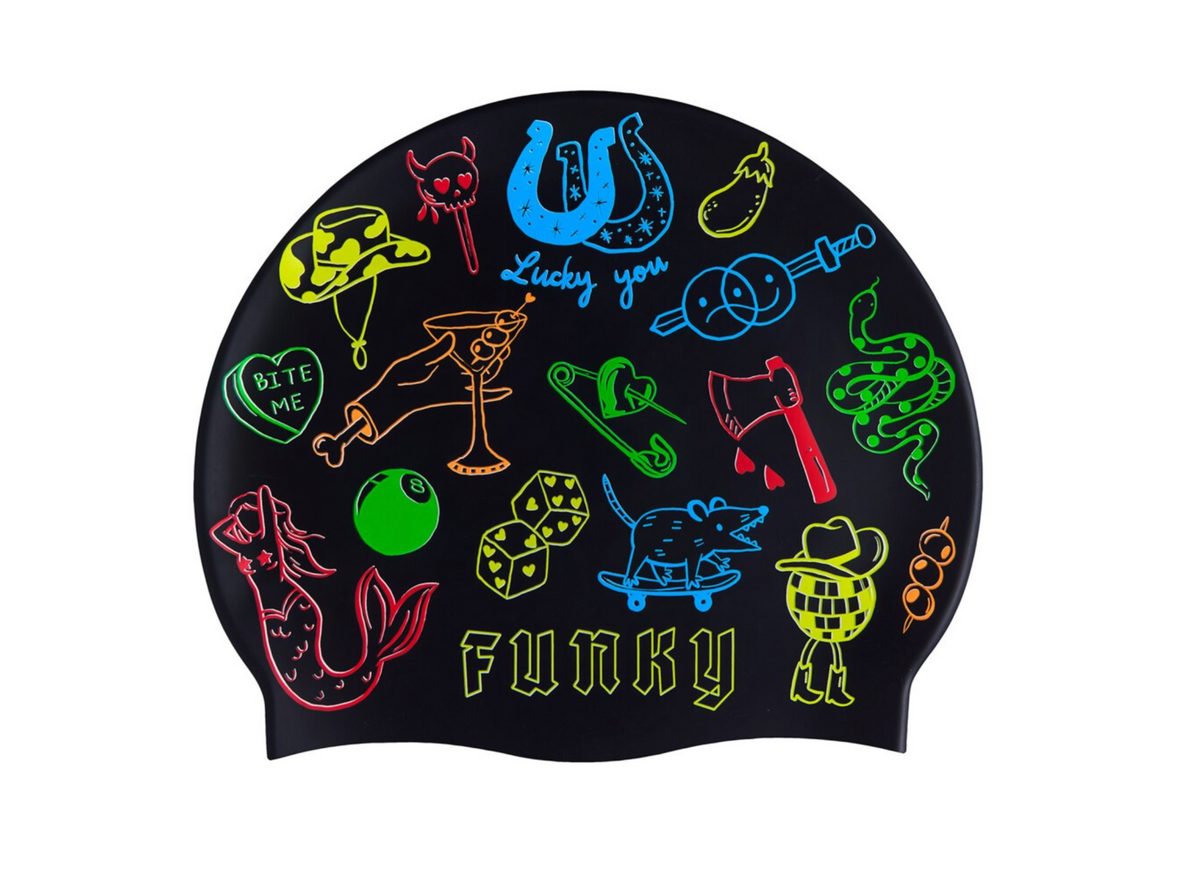 Funkita - Doodles - Silicone Swimming Cap