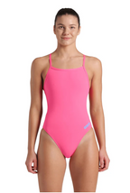 Arena - WOMENS SOLID TEAM CHALLENGE SWIMSUIT - Pink/Blue