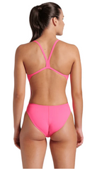 Arena - WOMENS SOLID TEAM CHALLENGE SWIMSUIT - Pink/Blue