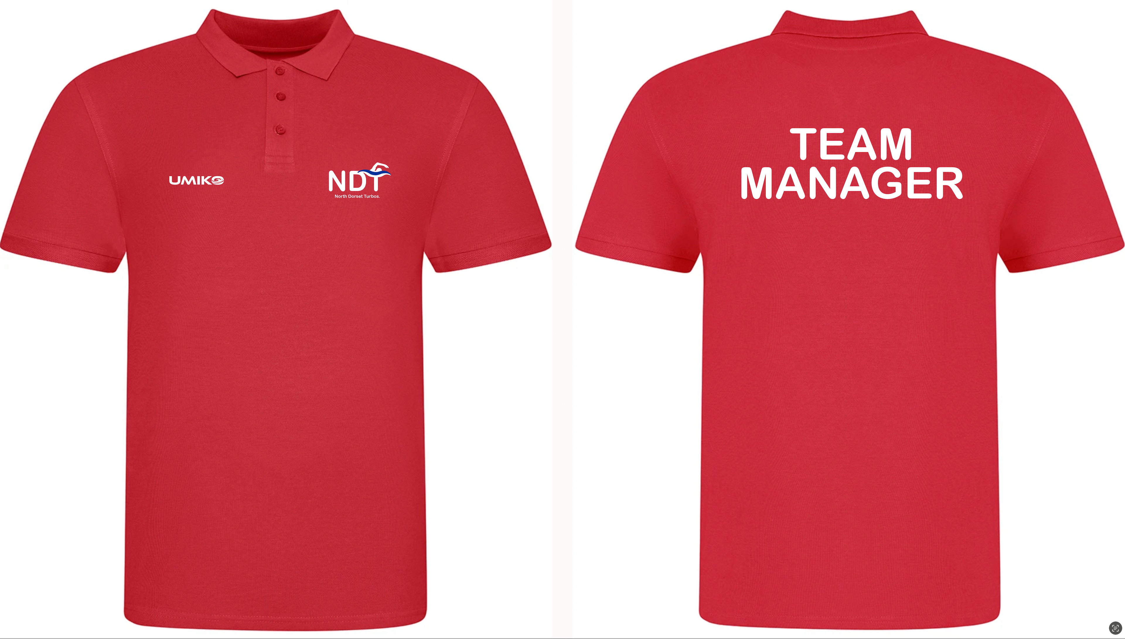 North Dorset Turbos – Coach/Team Manager Cotton Polo shirt - Men's/Unisex