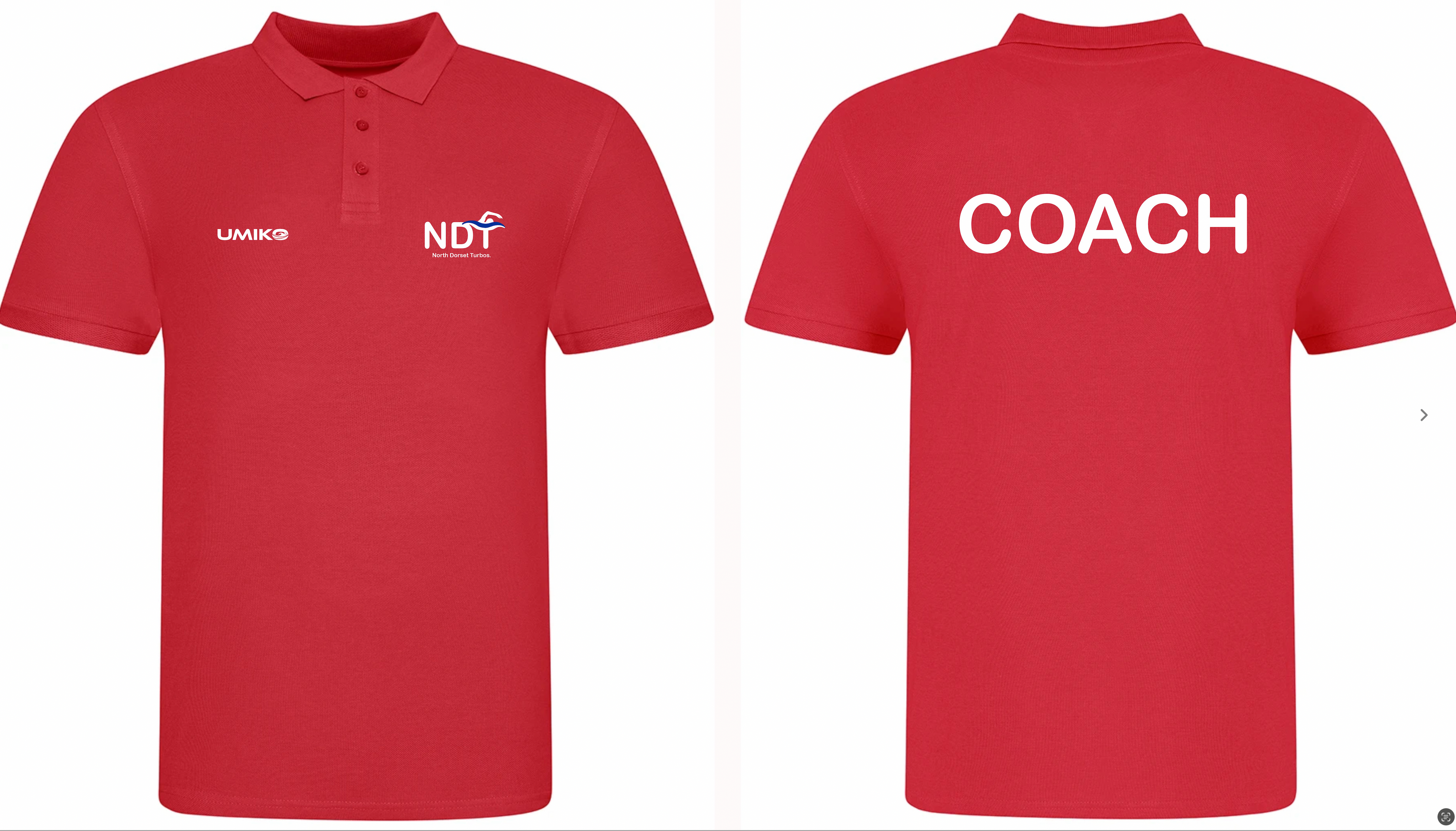 North Dorset Turbos – Coach/Team Manager Cotton Polo shirt - Men's/Unisex