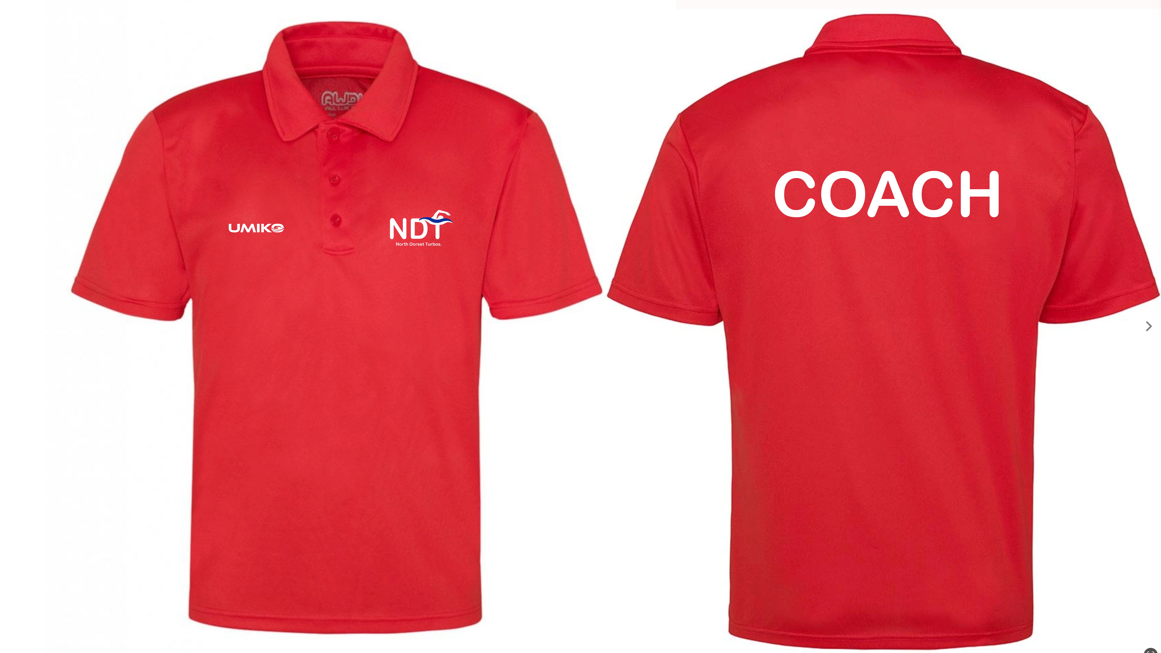 North Dorset Turbos - Coach/Team Manager Performance Polo shirt - Men's / Unisex