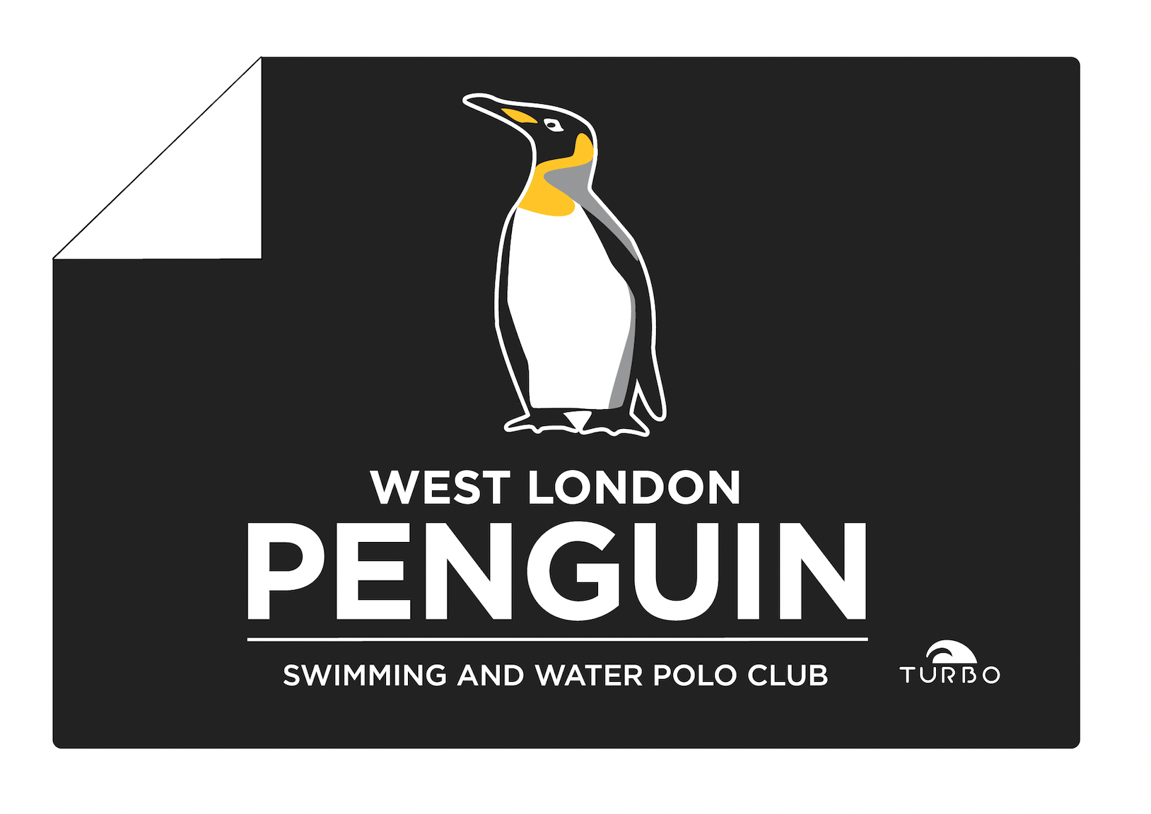 West London Penguin - Black Microfibre Towel - Turbo