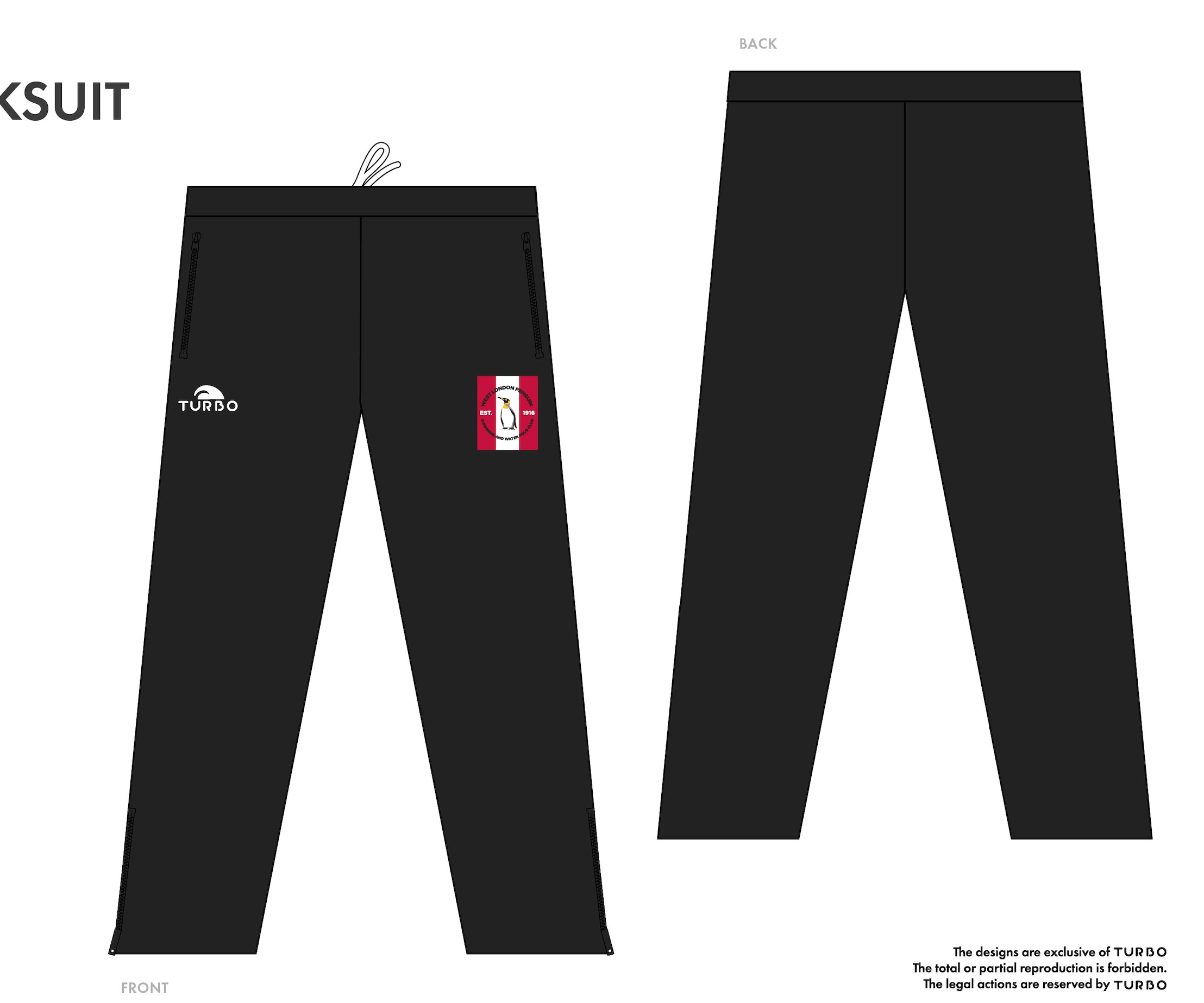 West London Penguin  - Tracksuit Bottoms - Turbo